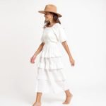 Alisa White Layered Dot Dress