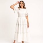 Elise White Maxi Dress - Image 3