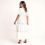 Elise White Maxi Dress - Image 6