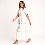 Elise White Maxi Dress - Image 4