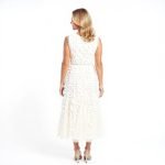 Ivy White Leaf Midi Dress - Image 4