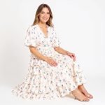 Lily Floral White Maxi Dress - Image 5