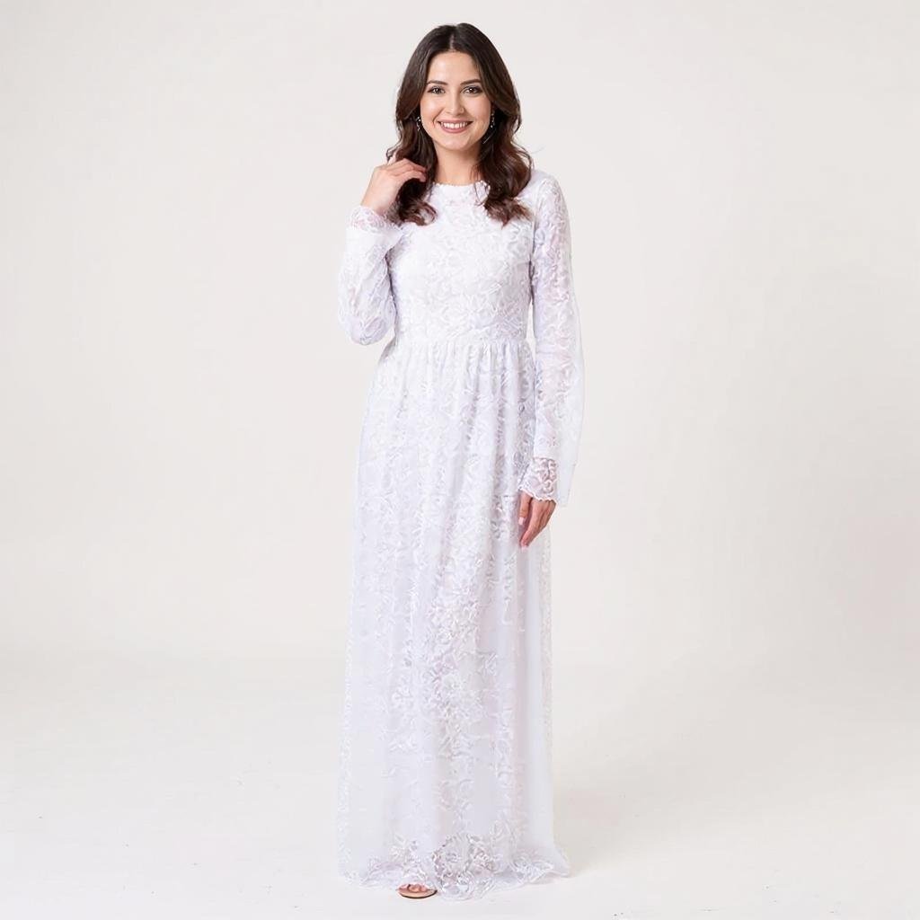 Monalisa reddit 5 Monalisa Lace White Maxi Dress - Image 1