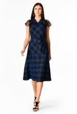 Nathalie Plaid Midi Dress - Image 2