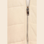 Beige Quilted Zip Jacket - Image 6