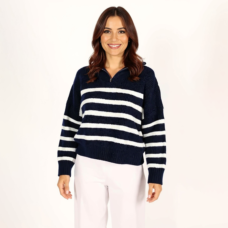 PicjamDownload-2025-09-10T130513.342 Celeste Classic Knit Sweater - Navy - Image 1