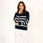 Celeste Classic Knit Sweater - Navy - Image 3