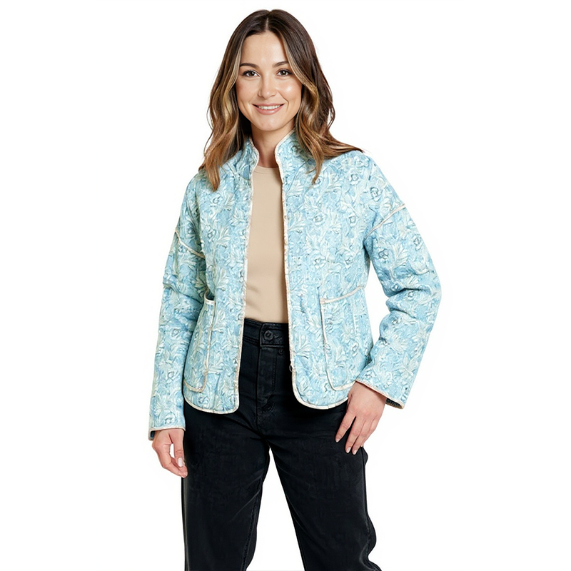 PicjamDownload-69 Skyline Blue Quilted Jacket - Image 1