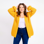 Golden Knit Open Cardigan - Image 4