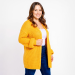 Golden Knit Open Cardigan - Image 3