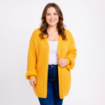 Golden Knit Open Cardigan