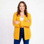Golden Knit Open Cardigan - Image 2