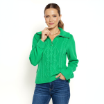 Green Cable Knit Sweater - Image 6