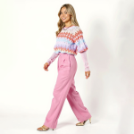 Aubri Pastel Puff-Sleeve Sweater - Image 2