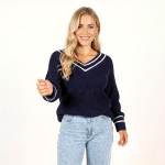 Leanna Knit V-Neck Top - Image 2