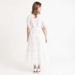 The Nadene Elegant White Midi Dress - Image 5
