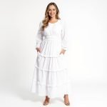 The Kelsee Elegant White Maxi Dress - Image 2