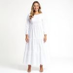 The Graceful Tiered White Maxi Dress - Image 3