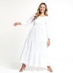 The Graceful Tiered White Maxi Dress - Image 2