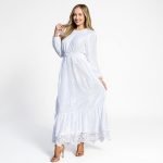 Priyanca White Embroidered Dress - Image 2