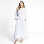 Priyanca White Embroidered Dress - Image 3