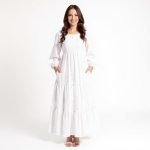 Revelina Elegant White Maxi Dress - Image 3