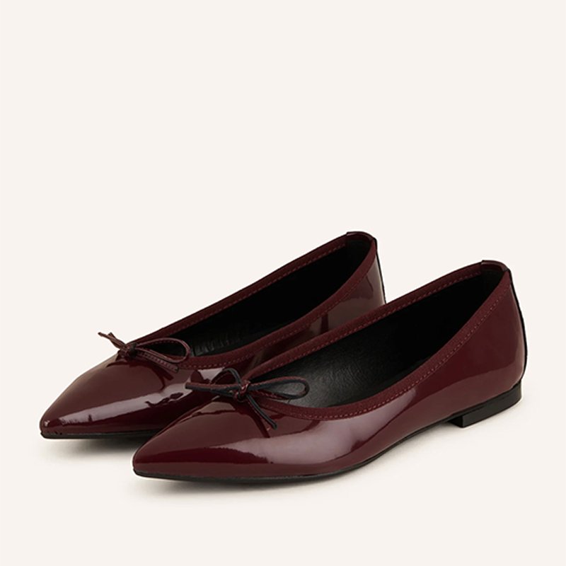 100164201918001_0_1718190426511-scaled-1 Patent Leather Flats Dark Red - Image 1