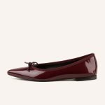 Patent Leather Flats Dark Red - Image 4