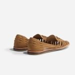 Ladies' Woven Strap Sandals Caramel - Image 5