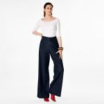 Denim Wide-Leg Pants - Image 2