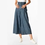 Waist Wide-Leg Denim Pants - Image 2