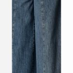 Retro Blue Wide-Leg Denim Trousers - Image 5