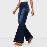 High-Rise Wide-Leg Denim Pants