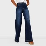 High-Rise Wide-Leg Denim Pants - Image 3