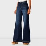 High-Rise Wide-Leg Denim Pants - Image 4