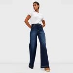 High-Rise Wide-Leg Denim Pants - Image 8