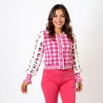 Gingham Embroidered Cardigan - Image 3