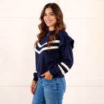 Danielle Chevron Ruffle Sweatshirt - Image 3