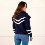 Danielle Chevron Ruffle Sweatshirt - Image 5