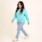 Isabella Turquoise Knit Sweater - Image 2