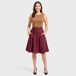 Peplum Skirt with Metallic Zip - Image 9