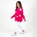 Heart-Pattern Knit Pullover - Image 3