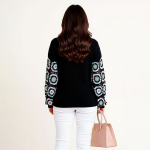 Naomi Crochet Sleeve Sweater - Image 4