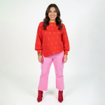 Rosalie Heart Print Sweater