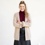 Cream Knit Open Cardigan - Image 6