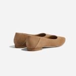 Fina Sleek Pointed Flats Taupe Suede - Image 3