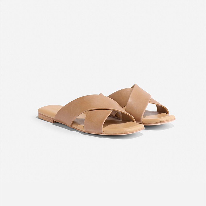 WF-3100-ALM_45_Pair-1 Catalina Slip-On Sandals Almond - Image 1