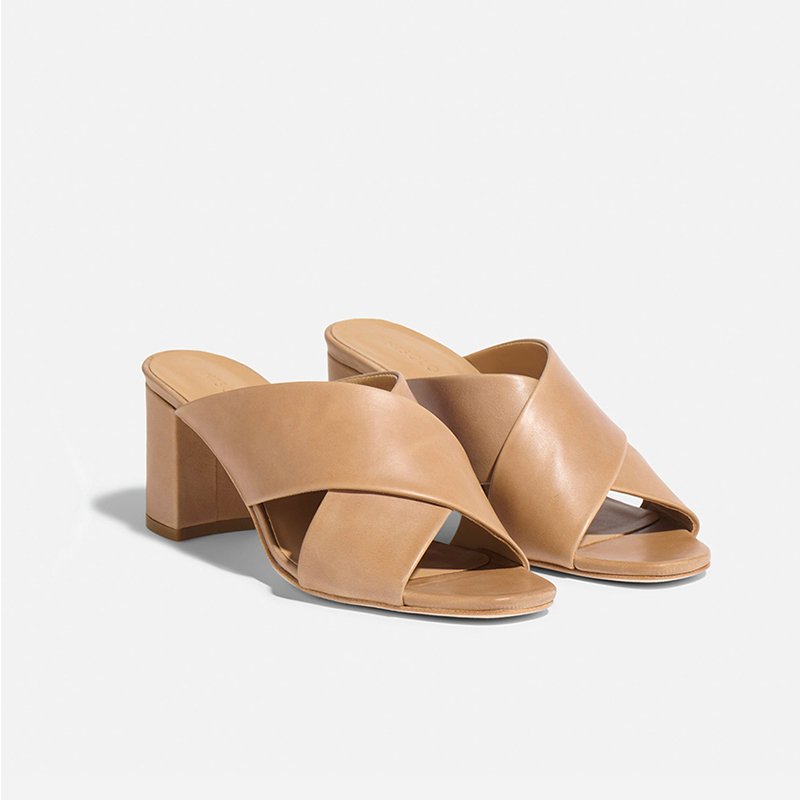 WF-7700-ALM_Pair_Front_e581916b-a777-4af9-bb8e-42fa2f29f1c8-1 Carina Crisscross Slide Sandal Almond - Image 1