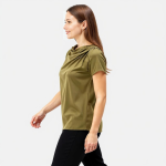 Poly Twill Draped Neckline Blouse - Image 4