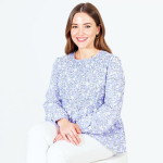 Violet Bloom Elegance Top